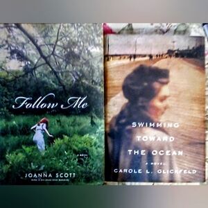 Follow Me and Swimming Toward the Ocean Books Hardcover With Dust Cover Used